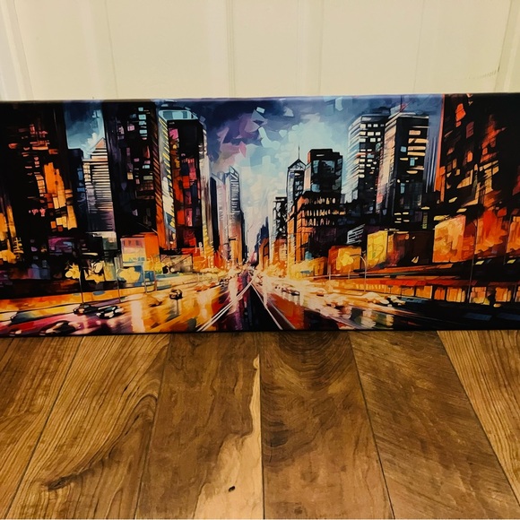 Bella Canvas Chicago City Wall Art - Multicolor - Picture 3 of 3